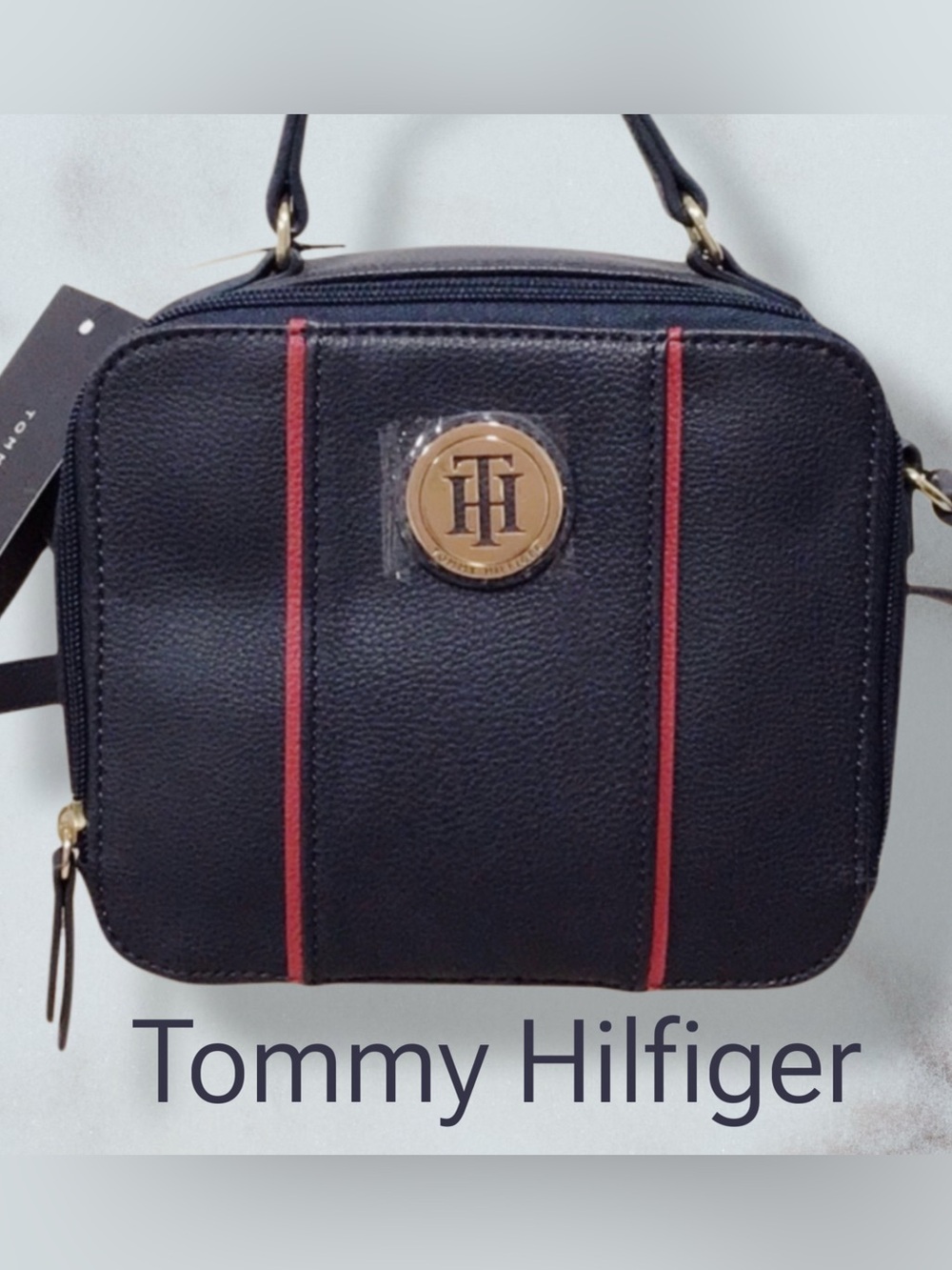 TOMMY HILFIGER Dark Blue Convertible Satchel  NWT